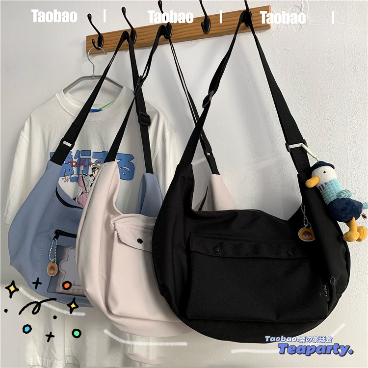 Túi đeo chéo vải thời trang unisex , túi vải mang đi học , đi chơi phong cách hàn quốc TV028