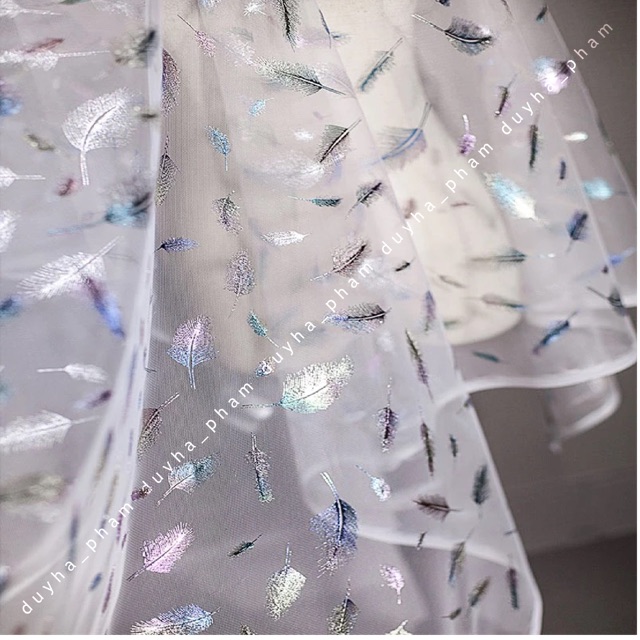 🦢VẢI LƯỚI LÔNG VŨ ÁNH HOLOGRAM 🦢