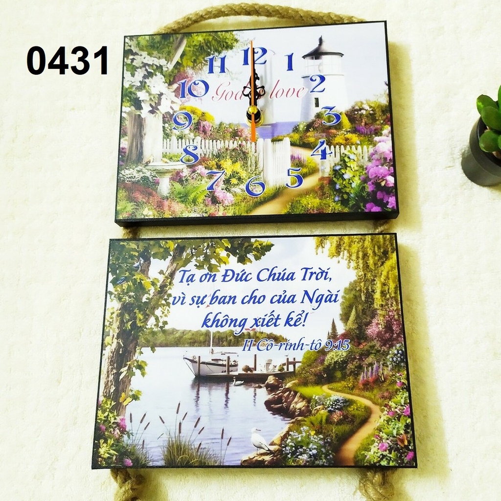 Đồng Hồ Lamina Cơ Đốc Dây Treo - 15x20 cm - 1 Cái