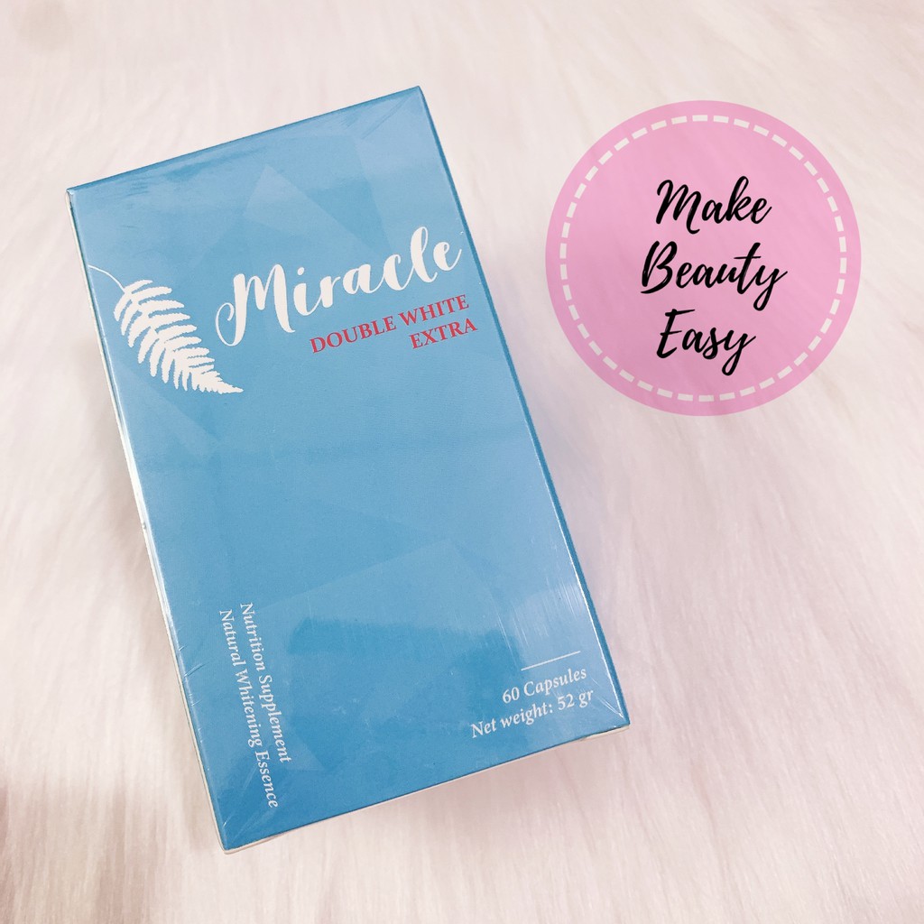 [HÀNG NHẬP KHẨU] Viên Uống Trắng Da, Chống Nắng, Giảm Thâm Sạm N ám, Chống Lão Hóa MIRACLE Double White Extra hộp 60 | BigBuy360 - bigbuy360.vn
