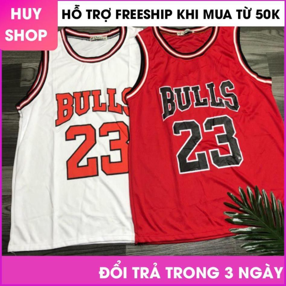 [VIDEO SP+ẢNH THẬT] Áo bóng rổ BULLS 23 Chất lưới - ÁO BA LỖ BÓNG RỔ < 75KG ་ ་