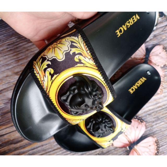 ẢNH THẬT giá sỉ dép Versace mặt nổi hàng cao cấp siêu hót được kiểm tra hàng