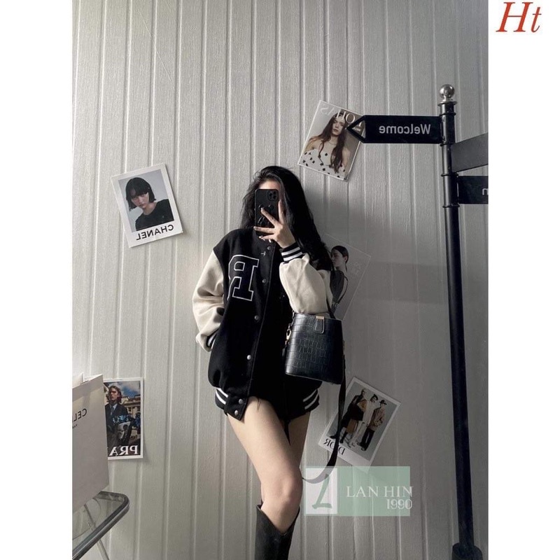 Áo bomber phối chữ R to H2A868