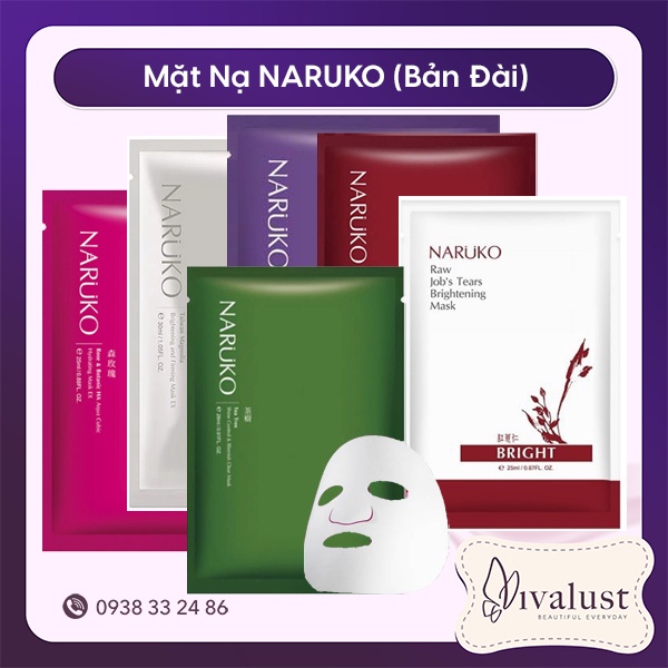 [Chính Hãng] Mặt Nạ NARUKO (Bản Đài Loan) - Miếng Lẻ (24ml/ Miếng)