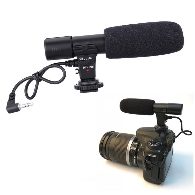 Micro ghi âm stereo Mic-01 3.5mm DV cho máy quay phim DV SLR chất lượng cao