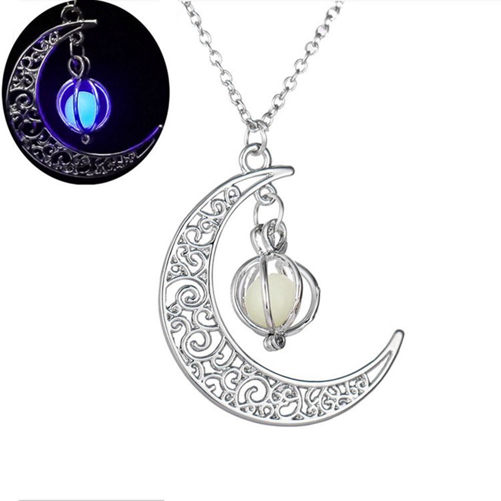 Vòng cổ Mặt Hình Mặt Trăng &amp; Quả Bí Phát Sáng Thời Trang|Mạ / Nhiều Màu