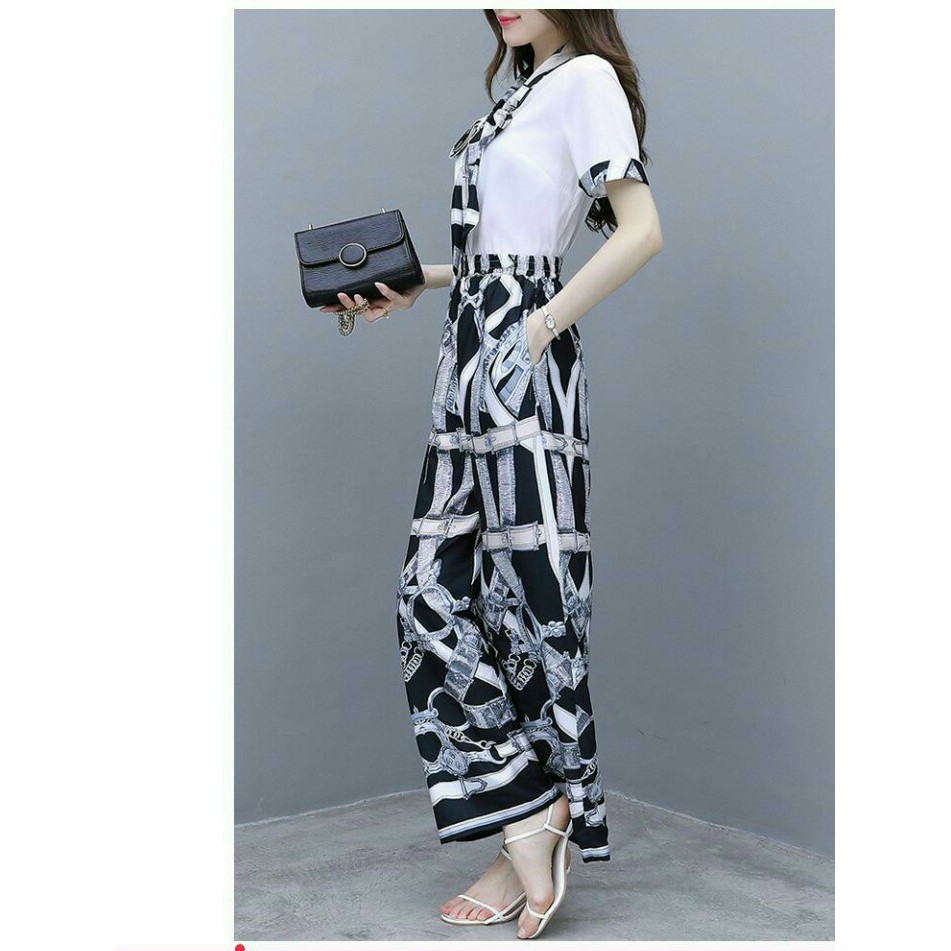 Set bộ nữ phối họa tiết siêu sang - Mua set trang phục nhập đẹp