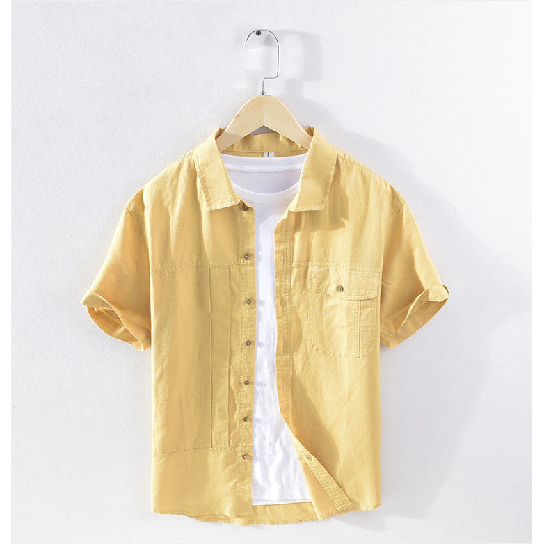 Áo Đũi Nam Sơ Mi Cộc Tay Đẹp Loại 1 - Có Túi Ngực | BigBuy360 - bigbuy360.vn