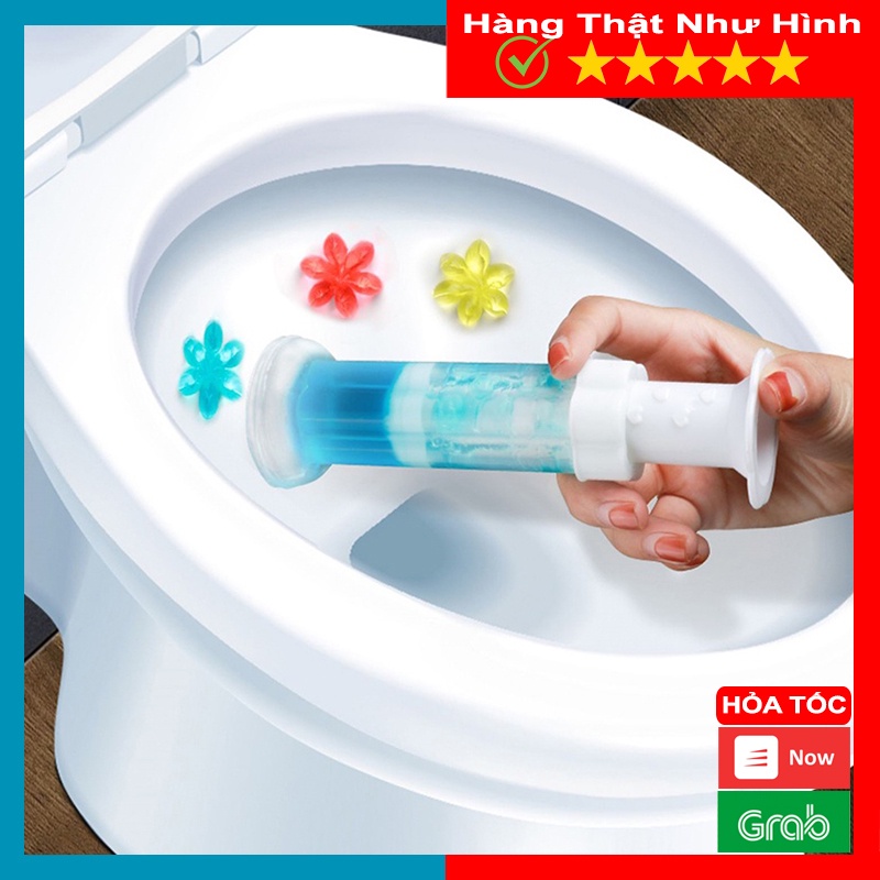 Gel Thơm Khử Mùi Bồn Cầu - Gel Làm Sạch Diệt Khuẩn Bồn Hình Bông Hoa - MTDDT