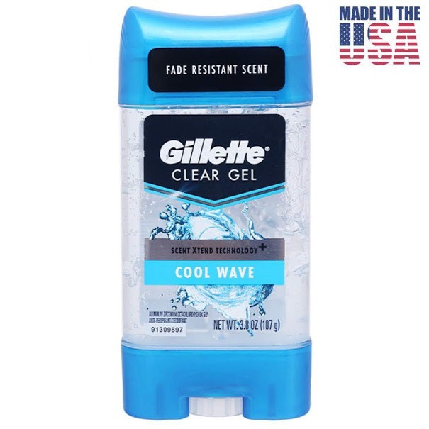 [Hàng USA] Lăn khử mùi dạng gel Gillette Cool Wave 107g