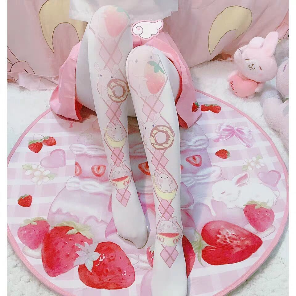 Tất dài qua gối phong cách Lolita Nhật Bản