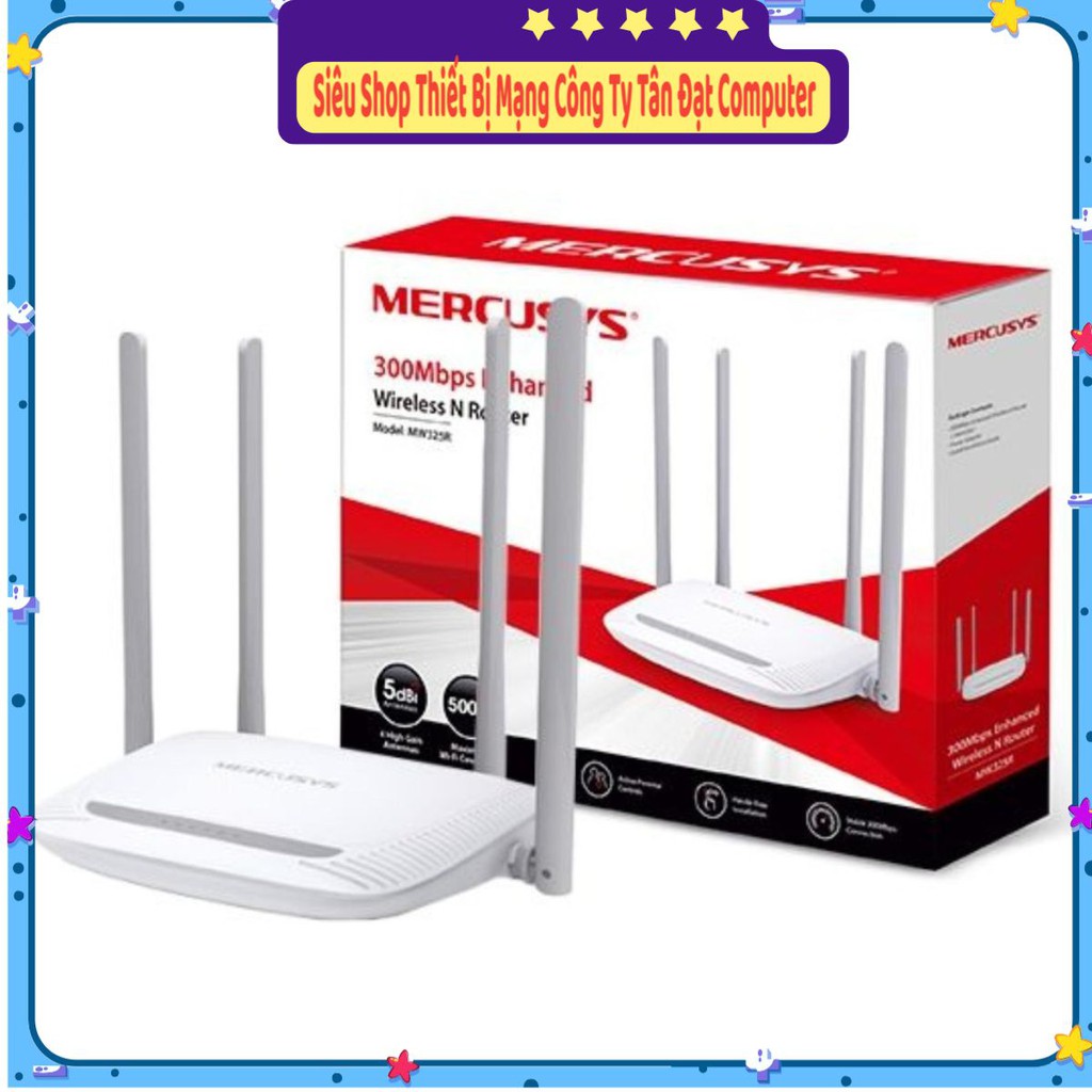 (Siêu Rẻ ) Bộ Phát Wifi 4 Râu Mercusys MW325R 300Mbps Cực Khỏe - Chính Hãng  Mới Năm 2021