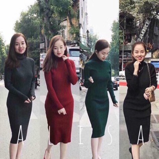 Váy tăm body hồng nhung