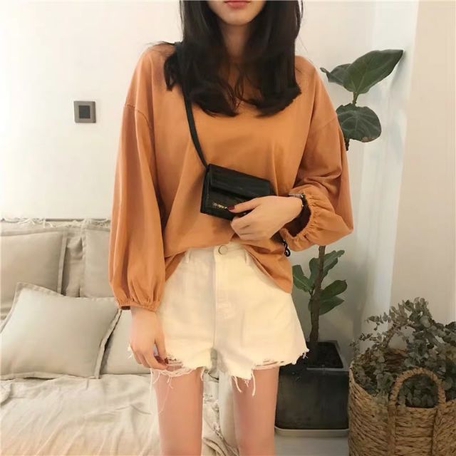 🔥BEST SELLER🔥: ÁO THUN TAY DÀI BO NHÚN TRƠN UZZANG SIÊU HOT CỰC XINH | BigBuy360 - bigbuy360.vn