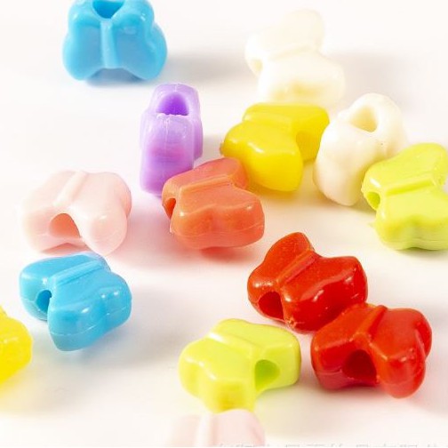 gói 10-25-50gam hạt nhựa con bướm 8x13mm lỗ xỏ lớn 5mm