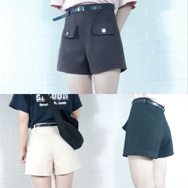 QUẦN SHORT DẠ PHỐI 2 TÚI ĐẸP FRS50K