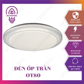 Đèn ốp trần - đèn led ốp trần phòng khách đổi màu 3 chế độ ot80