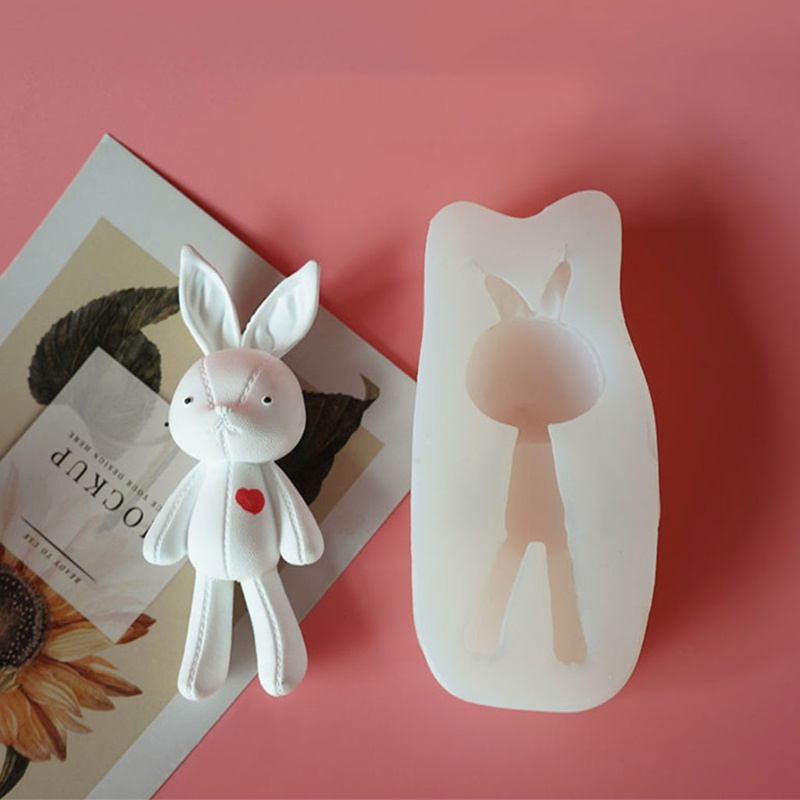 Khuôn làm bánh quy bằng silicon hình thỏ hoạt hình 3D