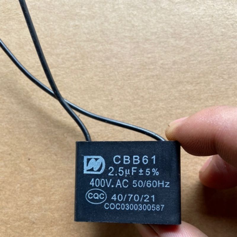 Tụ 2mf-2,5uf dùng cho quạt điện cơ thống nhất vinawind