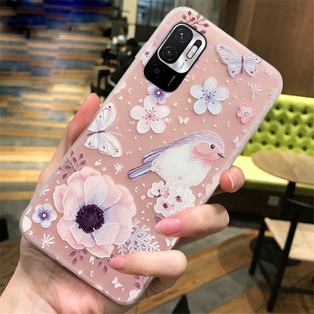 Ốp Điện Thoại Tpu Mềm In Hoa Cho Redmi Note 10 9s 9 8 7 Pro Redmi 9 9t 9a 9c Xiaomi Poco M3 Pro Mi 11 Ultra Mi11 Lite