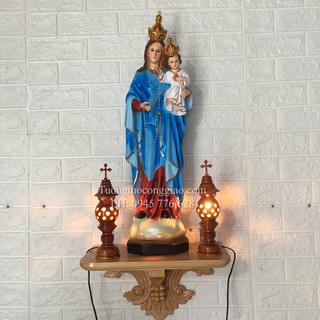 Tượng Đức Mẹ Mân Côi 70cm (có sẵn)