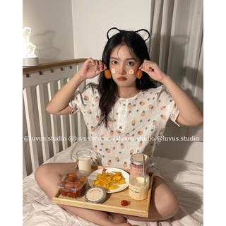 Luv pijama ( pijam vải xô muslin hoạ tiết cute - đồ ngủ hoạ tiết thỏ - ảnh thật độc quyền bởi luvus )