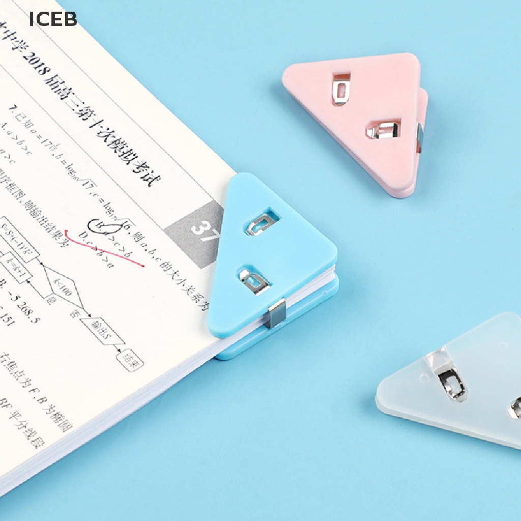Ic 5 Cái / Bộ Kẹp Giấy Văn Phòng Hình Tam Giác Màu Sắc Để Bàn Văn Phòng my