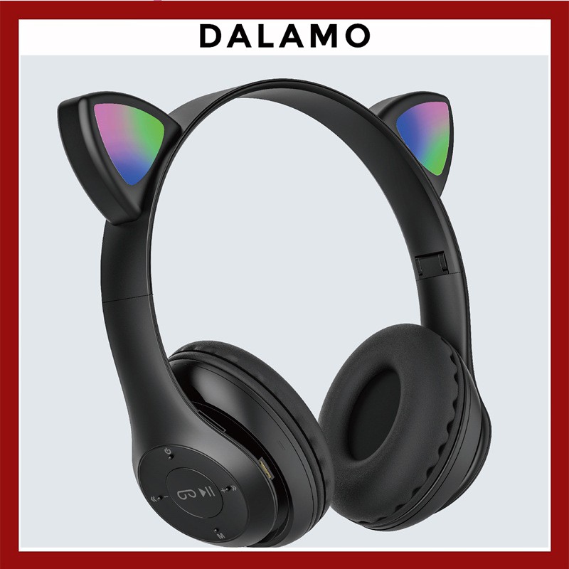 Tai Nghe Bluetooth Chụp tai có Mic ST71 Headphone không dây Dễ Thương tai mèo nghe nhạc, chơi game, cho bà bầu DALAMO