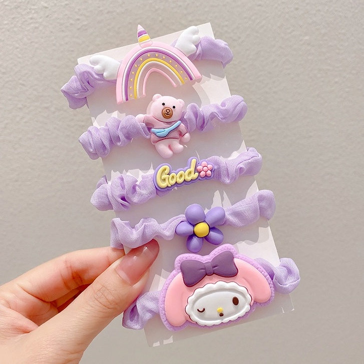 Bộ 10 Băng Đô Hoạt Hình Dễ Thương Cho Bé Gái