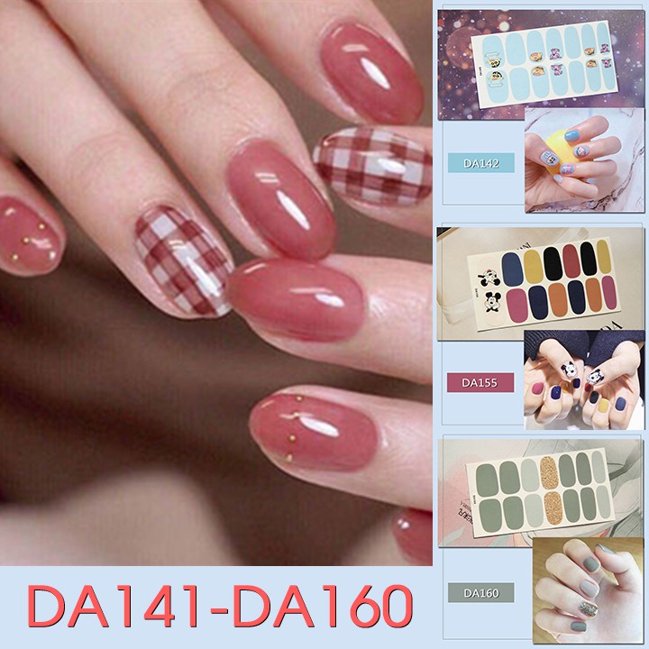 Nail Wraps Set Dán móng tay 14 miếng nhiều mẫu DA141-160