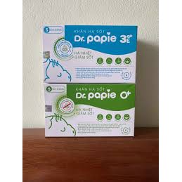 Khăn Lau Hạ Sốt Dr.Papie Cho Bé, Hạ Nhiệt Giảm Sốt Ngắn Ngừa Co Giật Hộp 25 Tờ - Riobaby