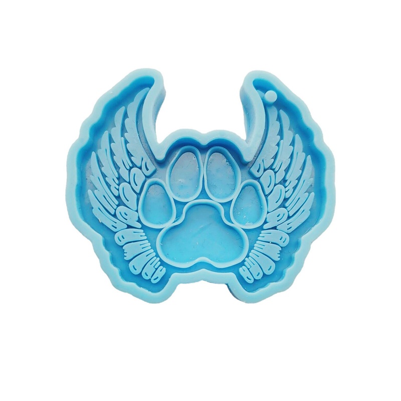 Set 2 Khuôn Silicone Làm Móc Khóa Hình Trái Tim