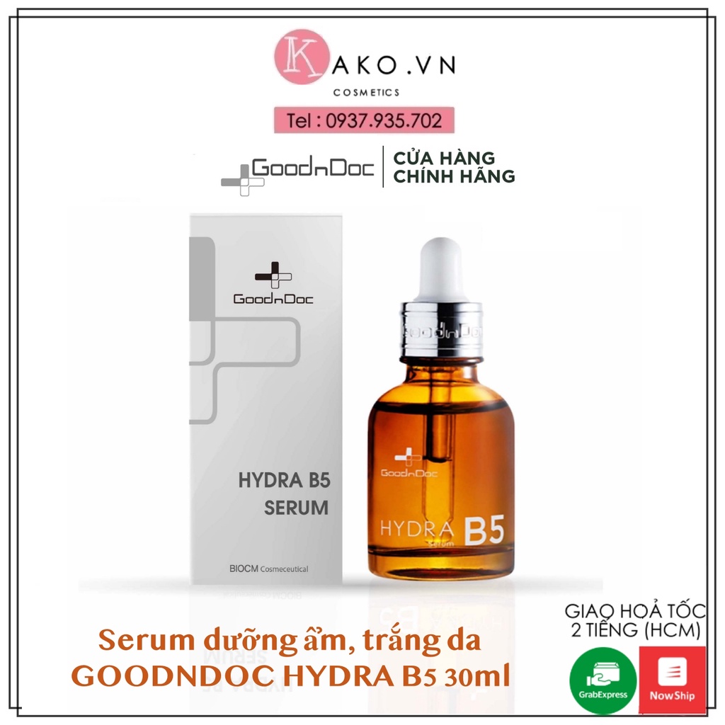 Serum dưỡng ẩm, trắng da GOODNDOC HYDRA B5 30ml