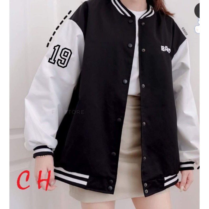 Âo khoác bomber Bad19Chất gió mềmhàng 1 lớp cổ, tay áo và gấu áo có bo dệt xịnfreesize 50kgphong cách hàn quốc
