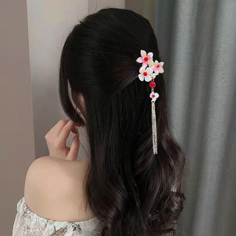 Kẹp Tóc Đính Tua Rua Phong Cách Trung Hoa Cổ Điển