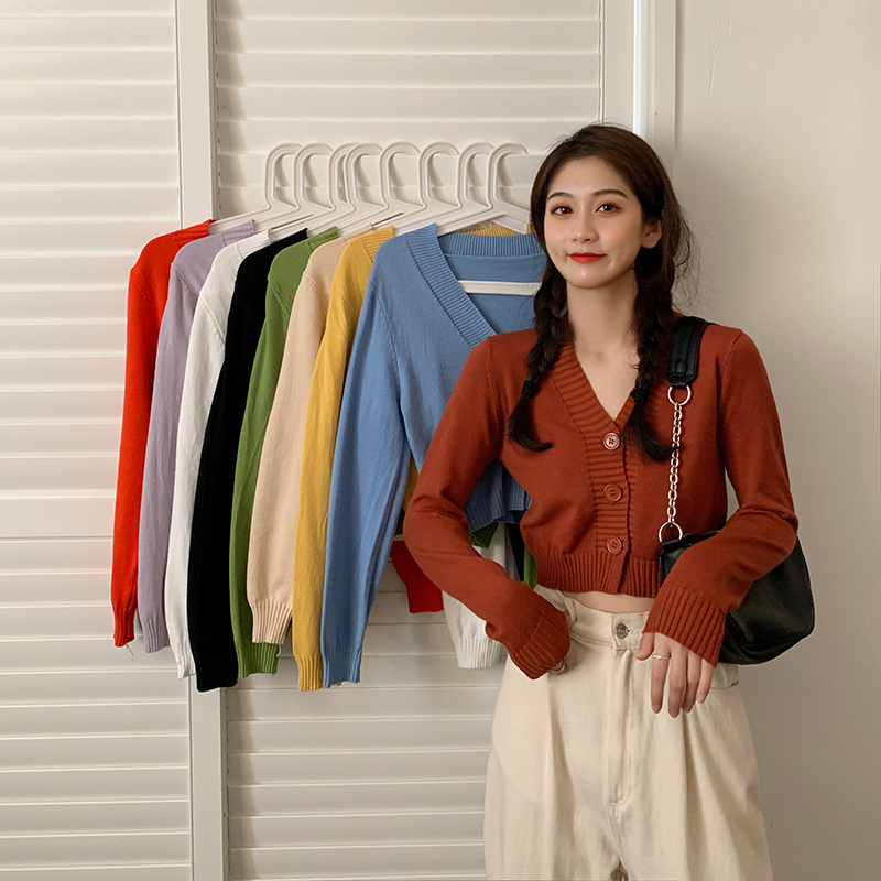 Áo Khoác Len Cổ Chữ V Phong Cách Hàn Quốc 3d | BigBuy360 - bigbuy360.vn