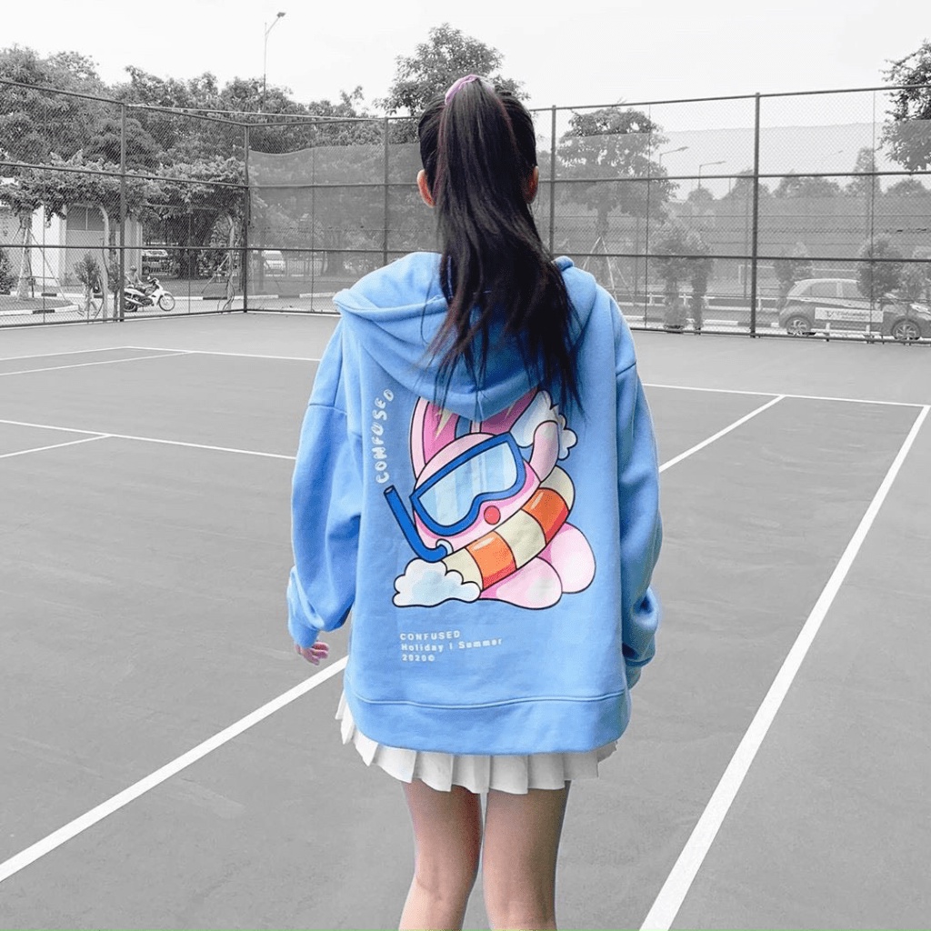 Áo hoodie,áo khoác hoodie nỉ nam nữ chất thun nỉ mềm mịn from rộng in hình hoạt hình siêu cute ( có khóa kéo) TP [NewUni