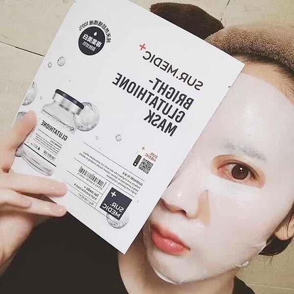 Mặt Nạ Trắng Da Sur.Medic Bright Glutathione Mask - Mặt Nạ Truyền Trắng hộp 10 miếng