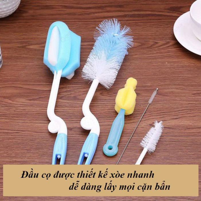 BỘ CỌ RỬA BÌNH SỮA 5 CHI TIẾT TIỆN DỤNG - HV Store 226
