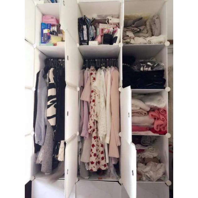 TỦ NHỰA GHÉP 12 Ô SIZE TO. TẶNG 2 TREO ĐỒ. CHỌN MẪU THEO PHÂN LOẠI