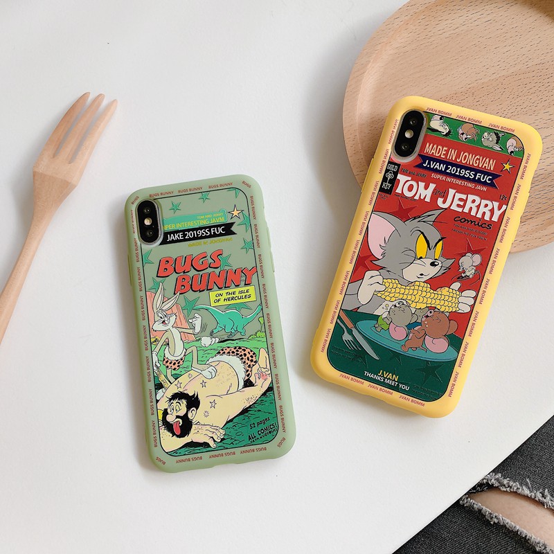 Tom Jerry Bunny Case Oppo A5-2020 A9-2020 A11X A11 Realme XT X2 K5 Realme C1 A3S A5 AX5 A83 A1 A3 A9 A9X F11 A7X F9 F9Pro A59 F1S A59S A57 A39 Reno R15X K1 AX7Pro K3 Realme-X F1A R9 R9S R11 R11S R15Standard R17 Silicone Sof Phone Cover