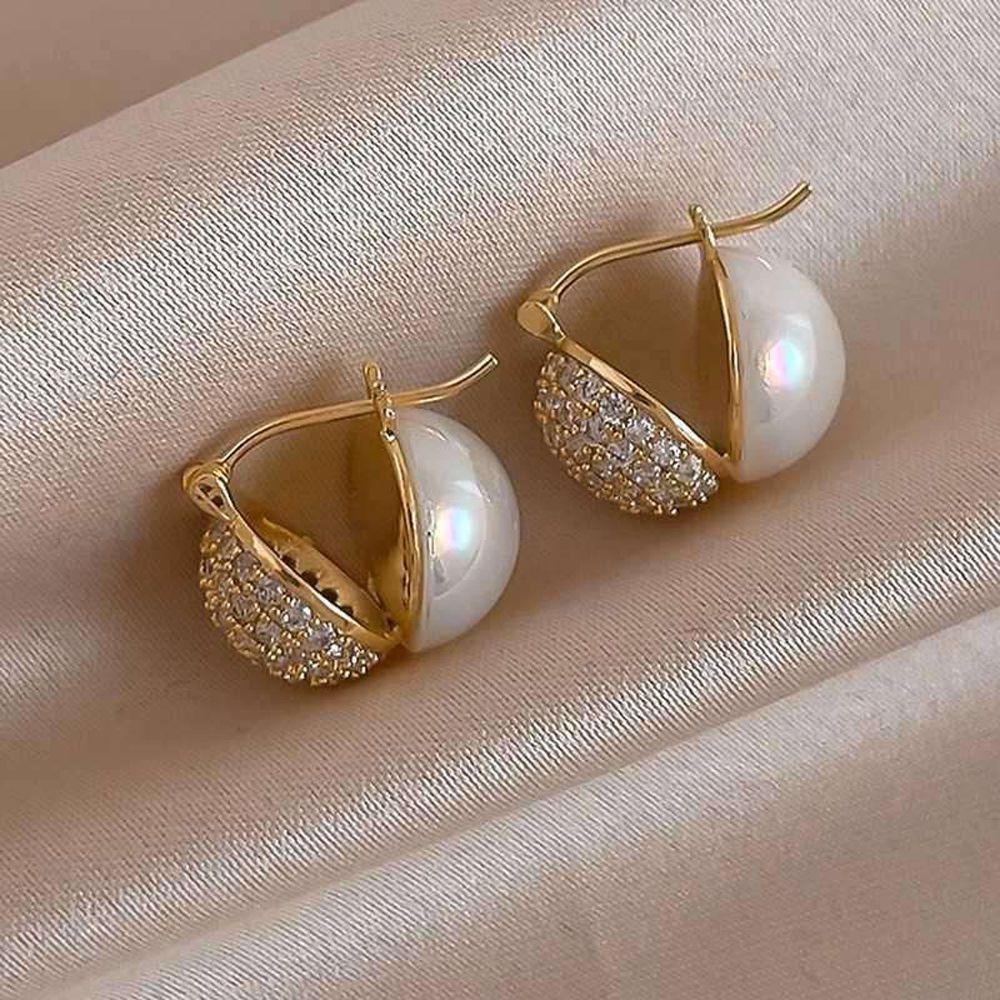 Bông Tai Hình Tròn Mạ Màu Thanh Lịch Thời Trang Cho Nữ