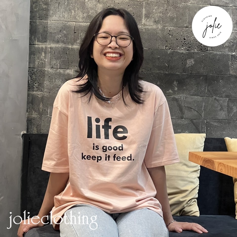 Áo thun tay lỡ, Áo phông nữ form rộng dáng Unisex/Ulzzang mặc lẻ cặp nhóm hoạ tiết in chữ life, chất cotton 100%