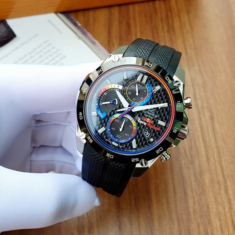 ĐỒNG HỒ NAM CHÍNH HÃNG CASIO EDIFICE EFR-557TRP-1A RebBull TORO ROSSO LIMITED EDITION