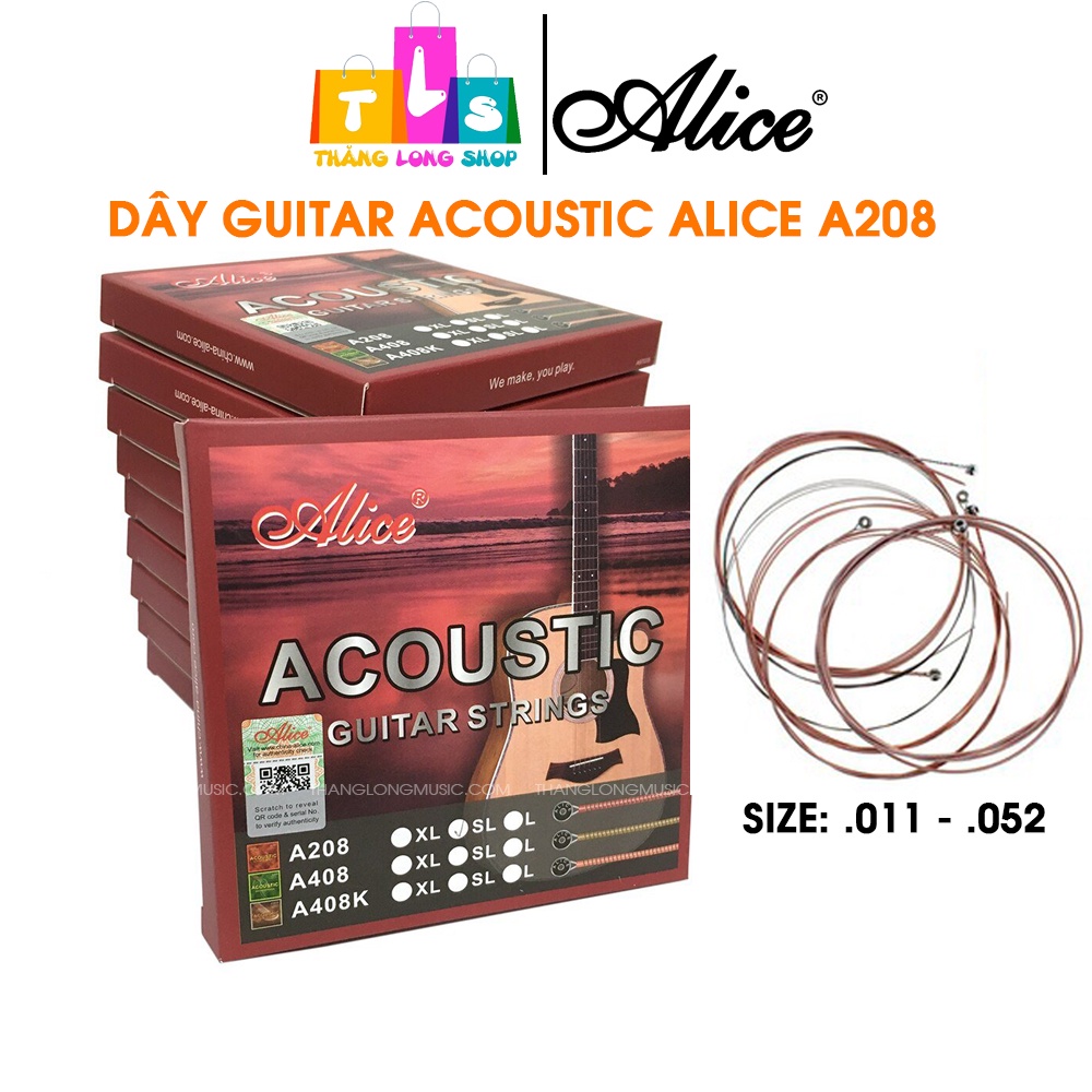 Dây Đàn Guitar Acoustic Alice A208 SL PHOSPHOR BRONZE