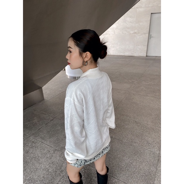 ÁO KHOÁC BOMBER MÀU TRẮNG