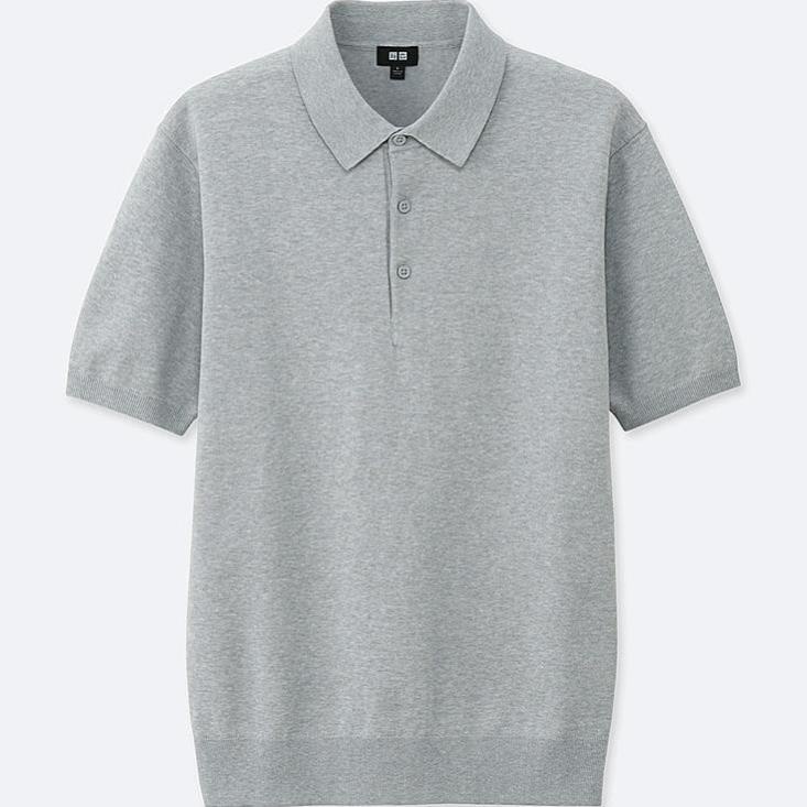 ÁO Mông Tơ Ghi (MONTAGUT) POLO UNIQLO WASHABLE KNITTED SHORT (HÀNG XÁCH TAY JAPAN) ⚡