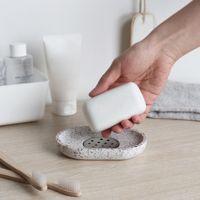 Khay Đựng Xà Phòng Họa Tiết Vân Đá Cẩm Thạch Cao Cấp