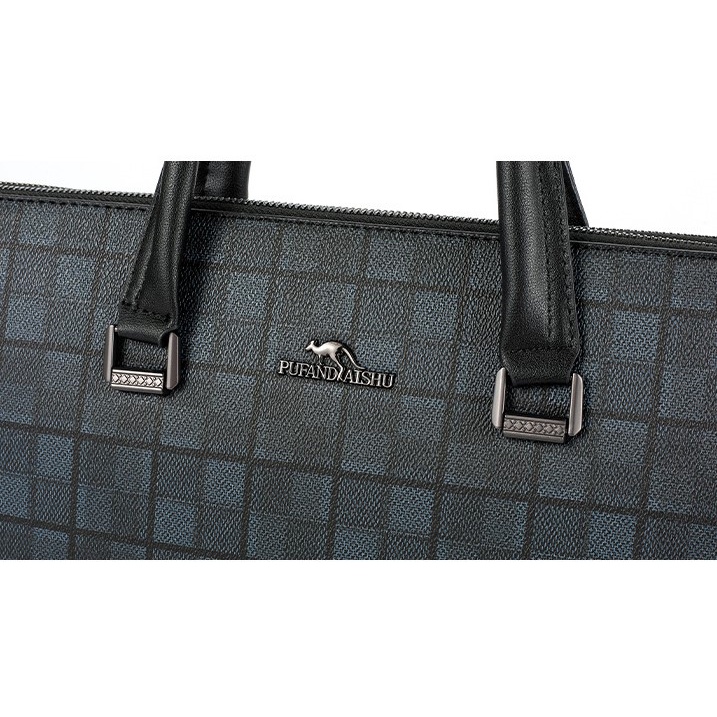 CẶP DA NAM, TÚI XÁCH NAM CÔNG SỞ CD053, HÀNG CAO CẤP, CHÍNH HÃNG PUFAN DAISHU, HỌA TIẾT MẠNG TINH THỂ HIỆN ĐẠI. | BigBuy360 - bigbuy360.vn