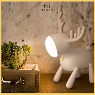 Đèn Ngủ Để Bàn Hình Sừng Hươu Có Thể Điều Chỉnh Độ Sáng